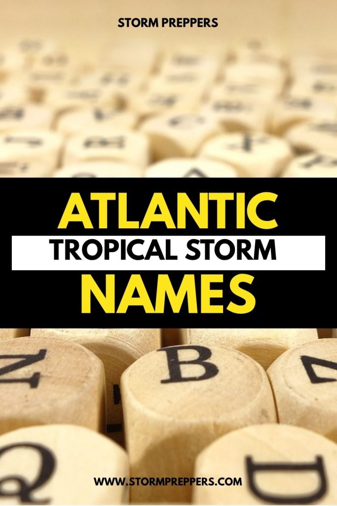 Storm Preppers - Pinterest - Atlantic Tropical Storm Names NEW